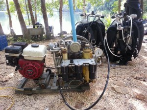 Portable compressor for Cave Diving